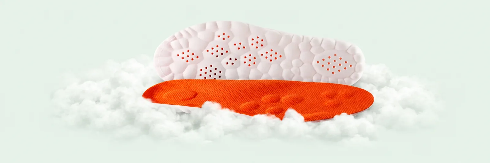 Spring insole resting on a cloud